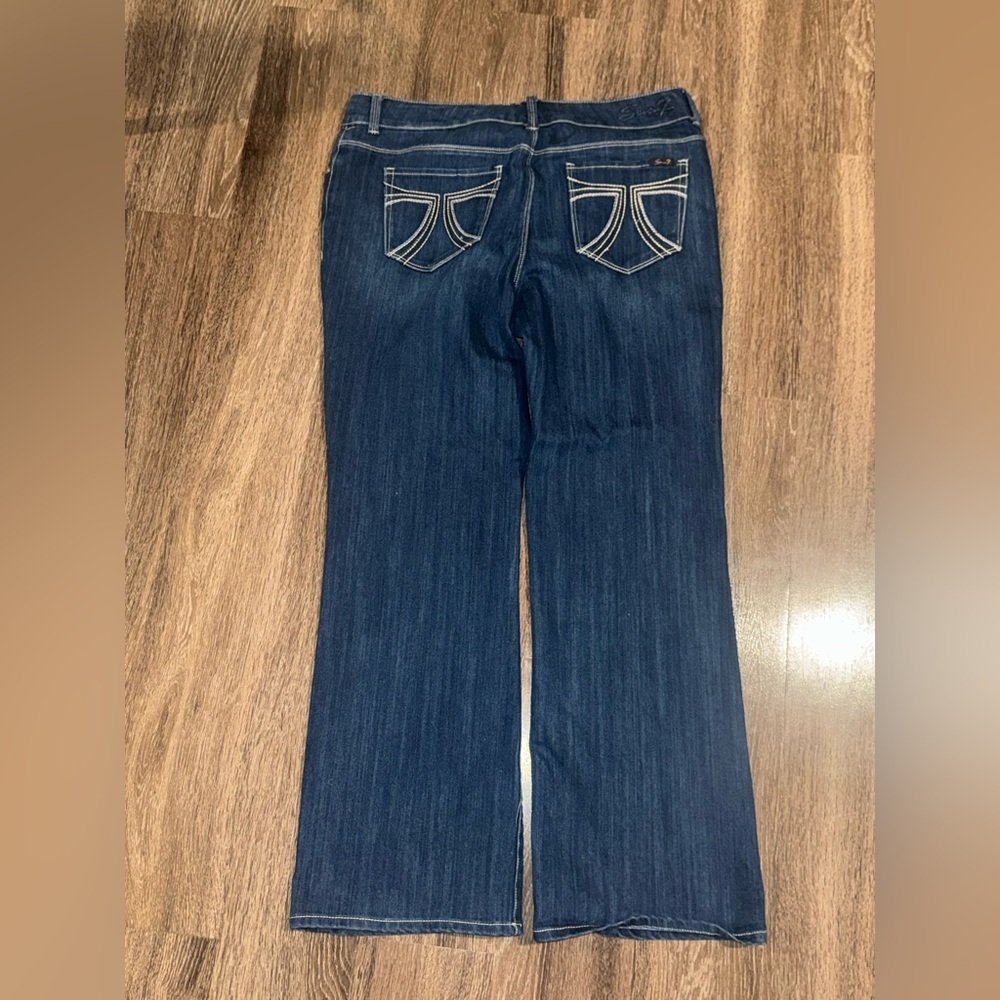 Seven7 Darkwash Bootcut Jeans Size 14 - Picture 7 of 11